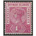 Cayman Islands 1900 SG2 1d Rose-Carmine Wmk Cro...