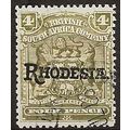 Rhodesia 1909 SG105 4d Olive Fine Used . .. .