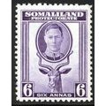 Somaliland KGVI 1942 6a Violet Mounted Mint MM ...