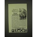 1937 Vermont Tourism Ad - Nature's Millionaires