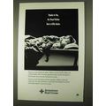 1994 American Red Cross Ad - Flood Victims Rest Easier