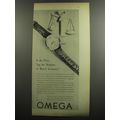 1953 Omega Automatic Watch Ad - Is the price tag the measure of watch accuracy?