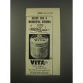 1956 Vita Creamed Herring Fillets Ad - Recipe for a Wonderful evening