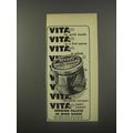 1956 Vita Herring Fillets in Wine Sauce Ad - Vita for quick snacks