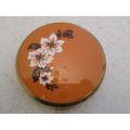 Stratton - vintage powder compact - orange with...