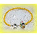Summer Gift Love Clasp Woven Bracelet Yellow Be...