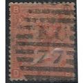 1867 SG94 4d Vermillion Plate 9 Good+ Used Lett...