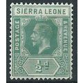Sierra Leone 1912 SG112 1/2d Blue-Green Very Fi...