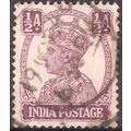 India 1940 - SG 266 - KGV1 ½a purple - used 3