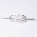 Gold or silver filigree metal hair slide stick ...