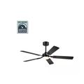 HINNIXY 52" Indoor Black LED Fan w/ Black and W...