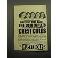 1949 Musterole Rub with Dionne Quintuplets Ad -...
