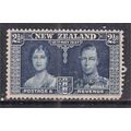 New Zealand 1937 KGV1 2 1/2d Blue Coronation MM...