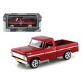 1969 Ford F-100 Pickup Truck Burgundy 1/24 Diec...