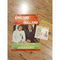 1970 England vs Holland / Netherlands – Program...