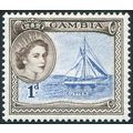 Gambia 1953 1d deep ultramarine & deep brown SG...