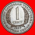 Ⰶ GREAT BRITAIN (1955-1965):CARIBBEAN★1 CENT 19...