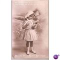 birthday children postcard rp downey head sg352...
