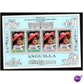 ANGUILLA 1980 QUEEN MOTHER SET 4 V MIN SHEET U/M
