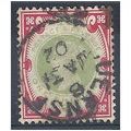 1900 SG2143 1/- Green & Carmine GUERNSEY CDS Ca...
