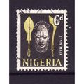 NIGERIA 1961 SG 95 6d YELLOW AND BLACK BENIN MA...
