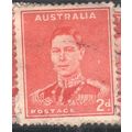 Australia stamps 1937 - SG167 - 2d red - King G...