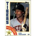 1984 Topps Lou Whitaker All Star #398