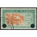 Tokelau 1967 1c on 1d chestnut & green SG 9 used