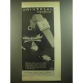 1946 Universal Geneve Ad - Men's Wrist Watch, lapel watch, Woman's cord watch