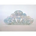 Mixed lite blue and white marbled hair claw cli...