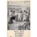 Blue Bell Train Songcard Old Postcard