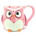 Pink Owl Shaped Mug Fine China 10 CM