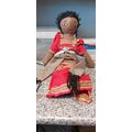 Homemade Ugandan Doll, Mother and baby (approx ...