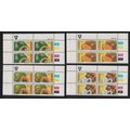 Venda Subtropical Fruit 4v Blocks of 4 1983 MNH...