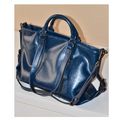 Women Trendy Vegan Leather Hobo Handbags Blue