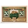 1921 Germany Leutenberg Notgeld 50 Pfennig Note...