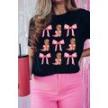 Black Western Cowboy Boots Crew Neck Graphic Tee