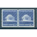 1520 10c Jefferson Memorial Almost Very Fine MN...