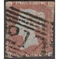 1854-57 Queen Victoria. Penny Red. Stars, Posit...