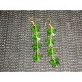 Eight beautiful green colour crystal glass butt...