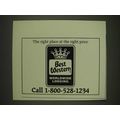 1985 Best Western Motel Ad - The right place at the right price