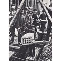 Edwardian Workers Laying Cement For Phone Cable...