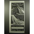1933 Ivory Soap Ad - Why do my nails break?
