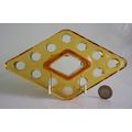 Bagley Art Deco Amber Glass Stem Holder For "Wy...