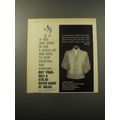 1960 Sulka Outer Shirt Advertisement - If you j...