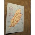 1930s Postcard - Isle of Man Map - Artist / A428