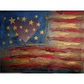 American Flag, Painting, Acrylic, 48"x36", Patr...