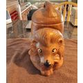 Old Vintage Original Cookie Jar Brown Crouching...