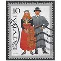 Mi 652: 10 S. multicoloured Costumes of the reg...