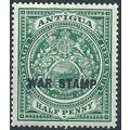 Antigua 1916 SG52 1/2d Green War Stamp (Black) ...